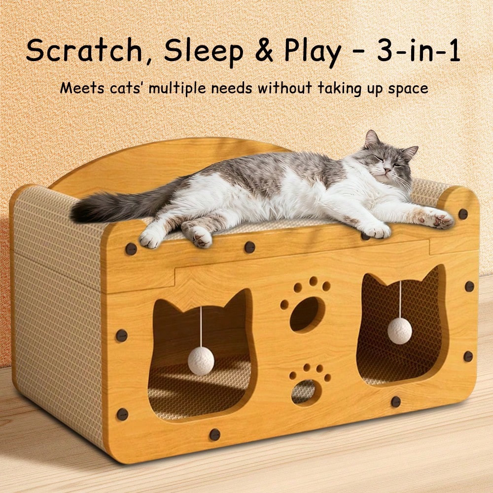 Luxury Double-Level Cat Scratc - Cat Claw Bark 评论和价格