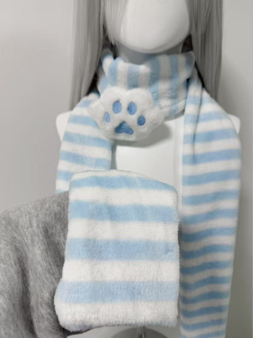 Kawaii Kniied Scarf Cat Paw De - Cat Claw Bark 评论和价格
