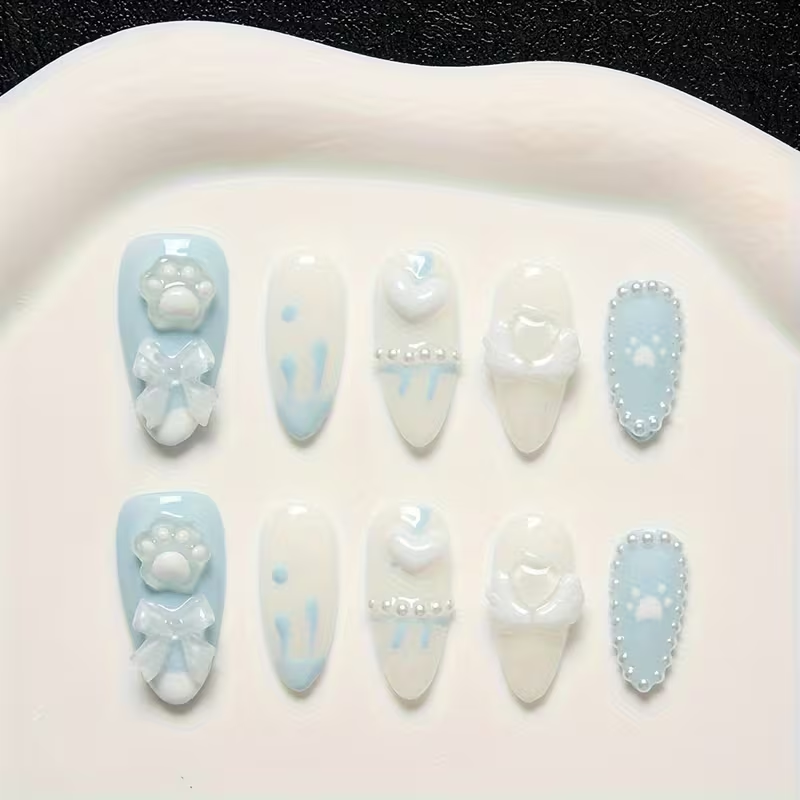 10 pieces of almond-shaped blu - Cat Claw Bark 评论和价格