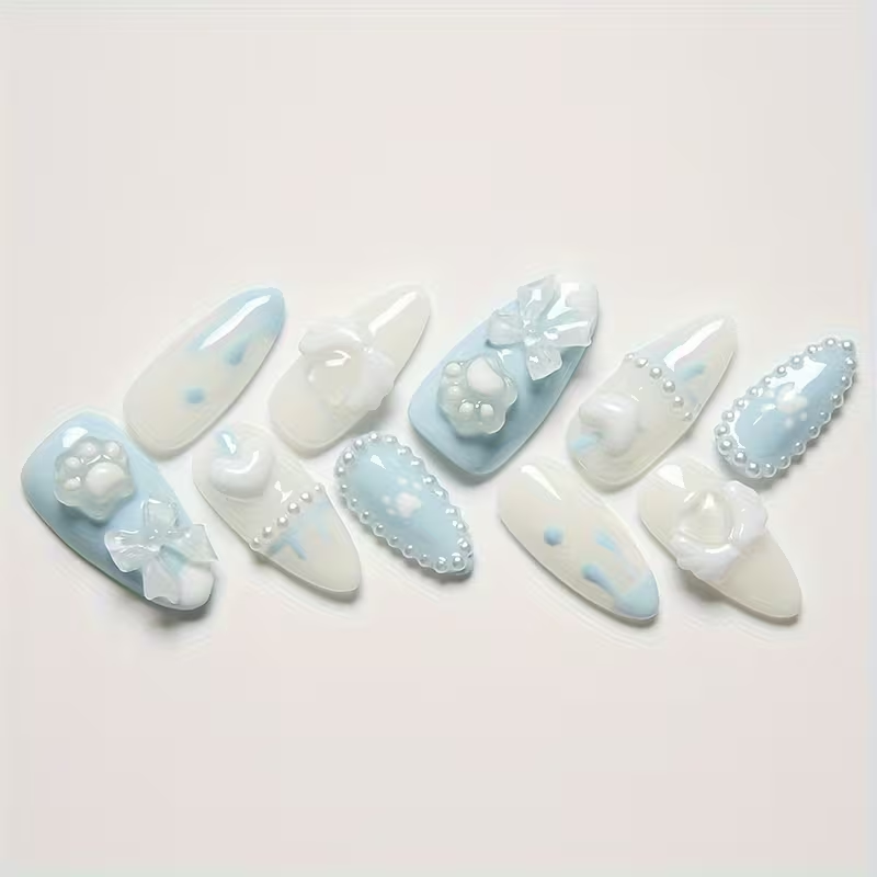 10 pieces of almond-shaped blu - Cat Claw Bark 评论和价格